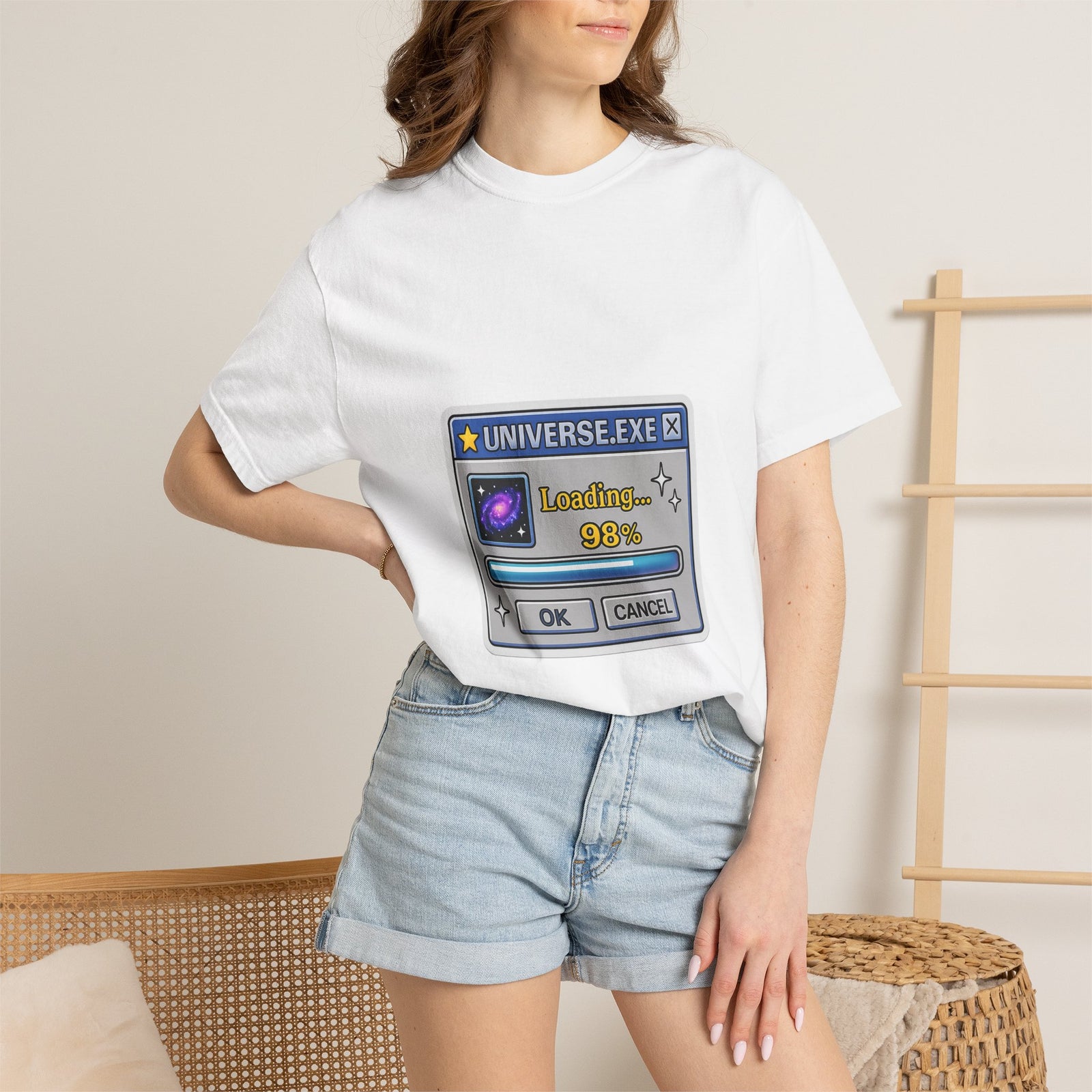 Universe.exe Loading Graphic Tee, Y2K Galaxy Download