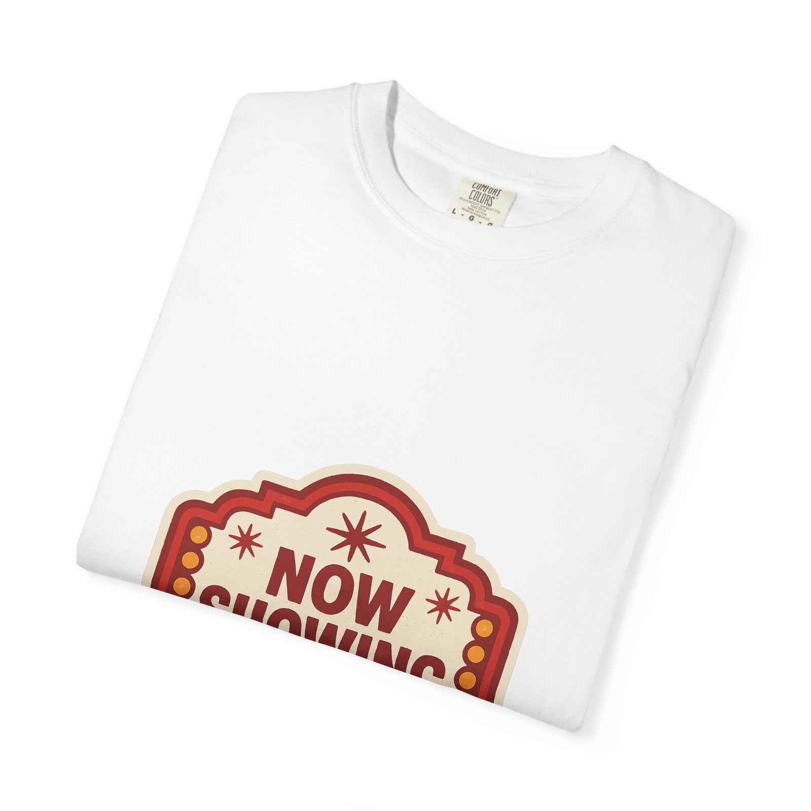 Now Showing Marquee Graphic Tee, Vintage Cinema Poster