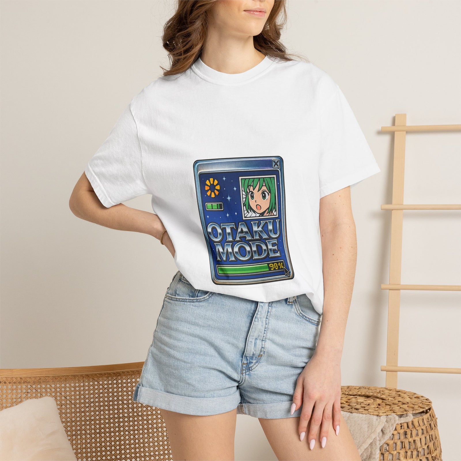 Otaku Mode Loading Graphic Tee, Y2K Fansub Nostalgia