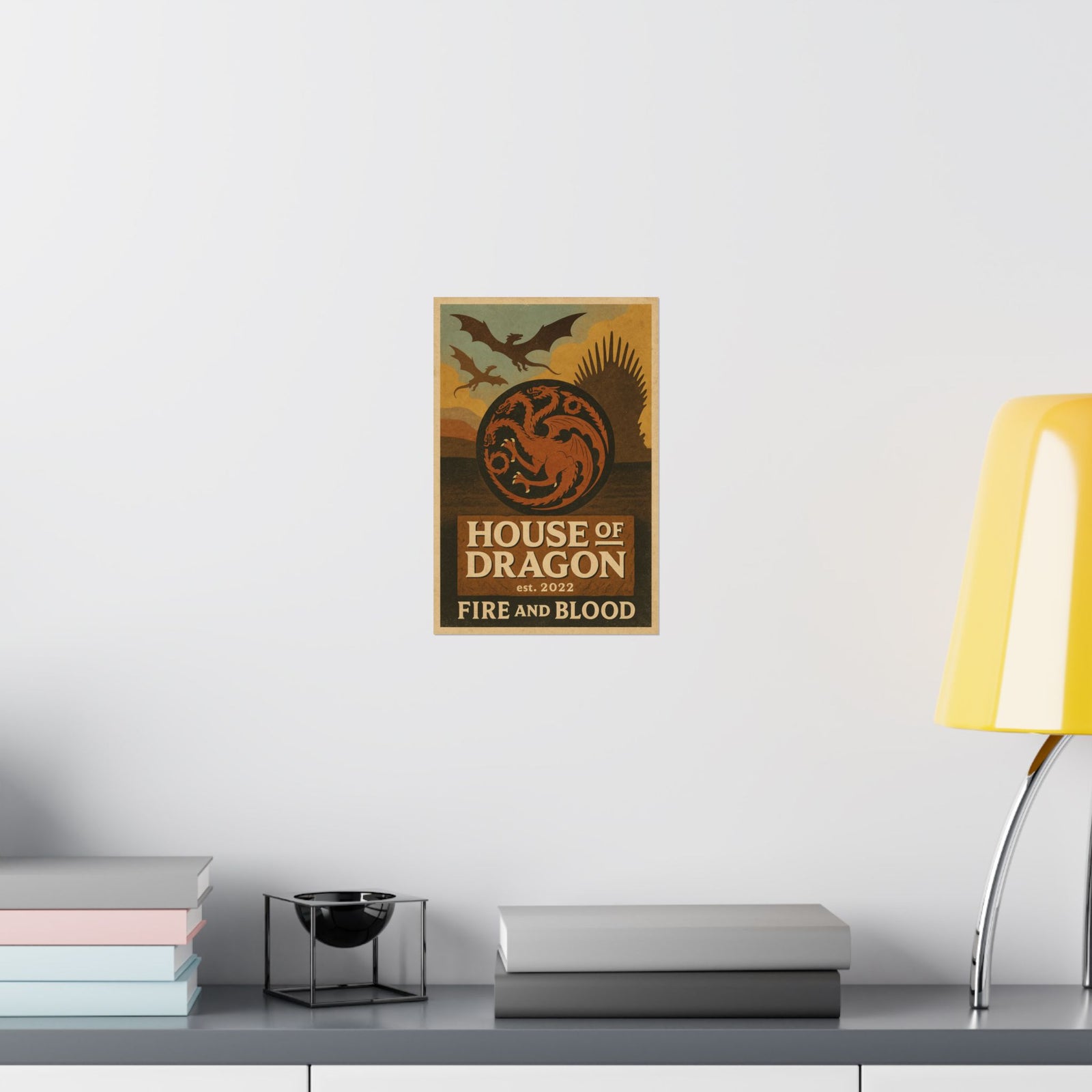 House Of The Dragon Vintage / Retro Poster - Wall Art Print