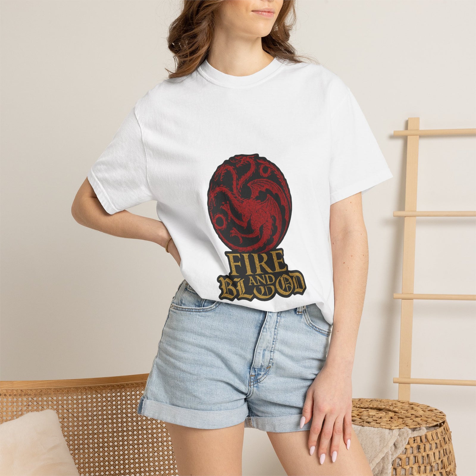 House Of The Dragon Fantasy TV T-Shirt - Modern Gothic Subverted-Logo Luxe Tee
