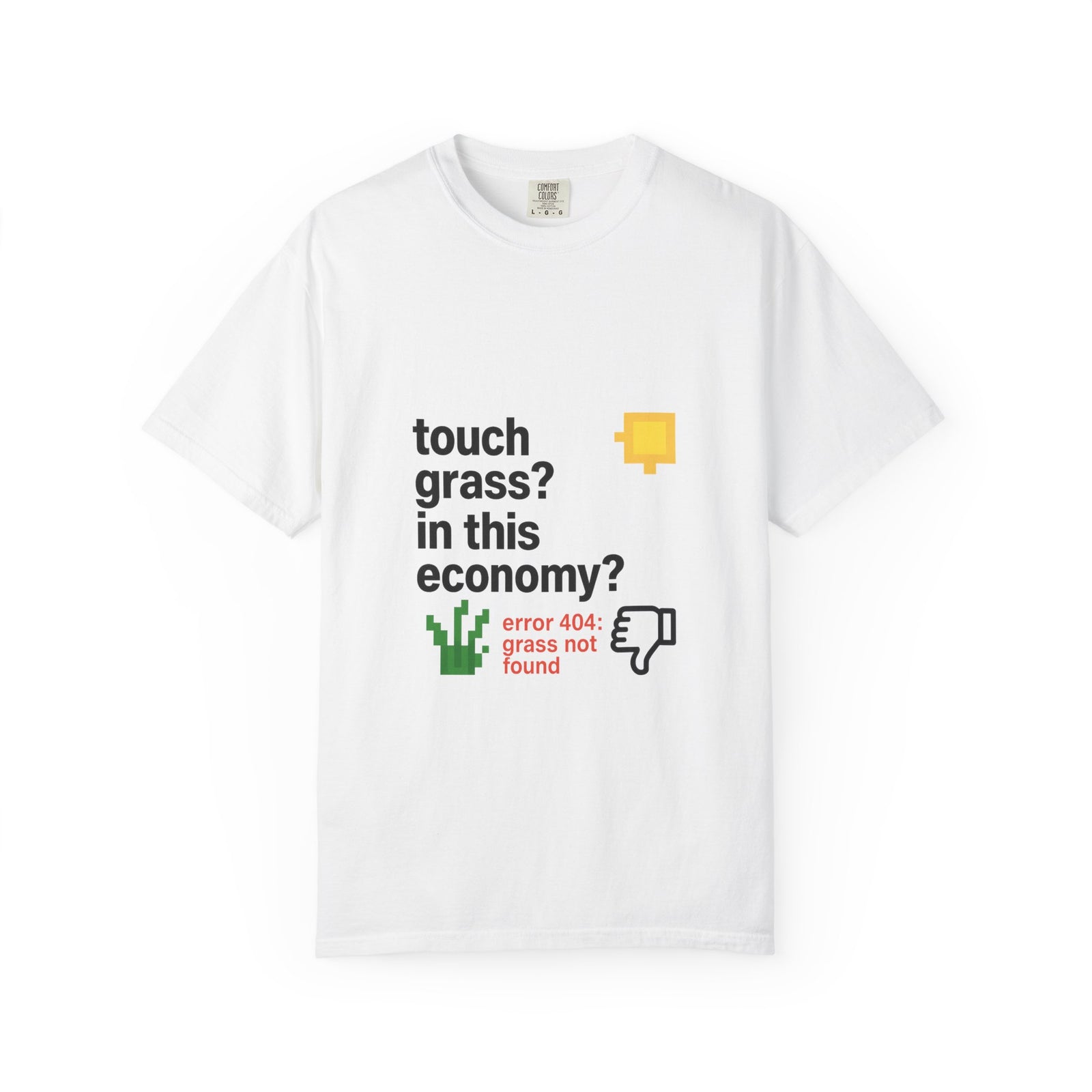 Touch Grass Graphic Tee, Error 404 Grass Not Found