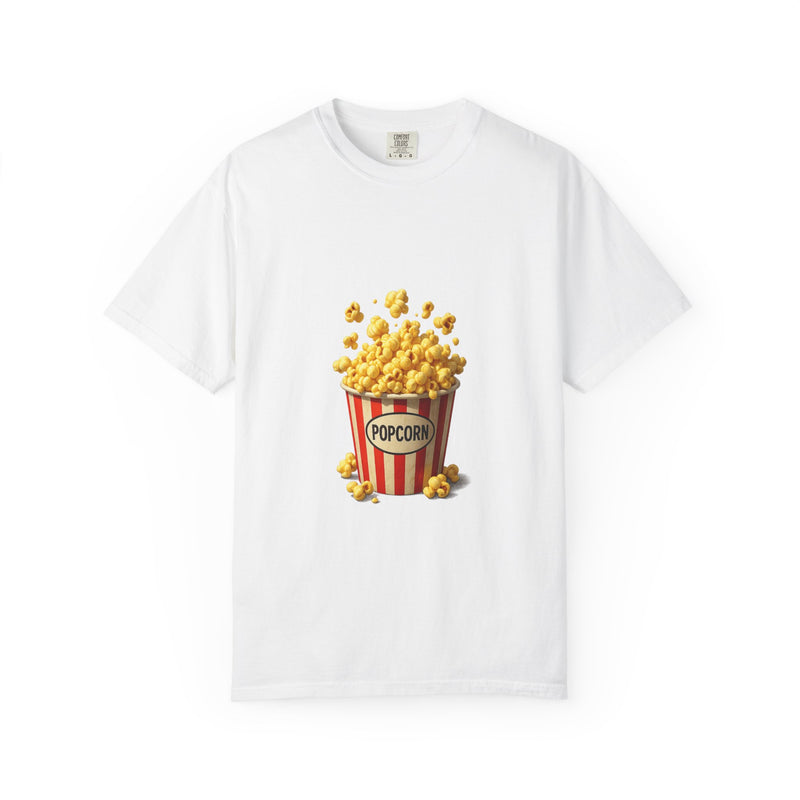 Popcorn Overflow Graphic Tee, Buttery 3D Cinema Snack