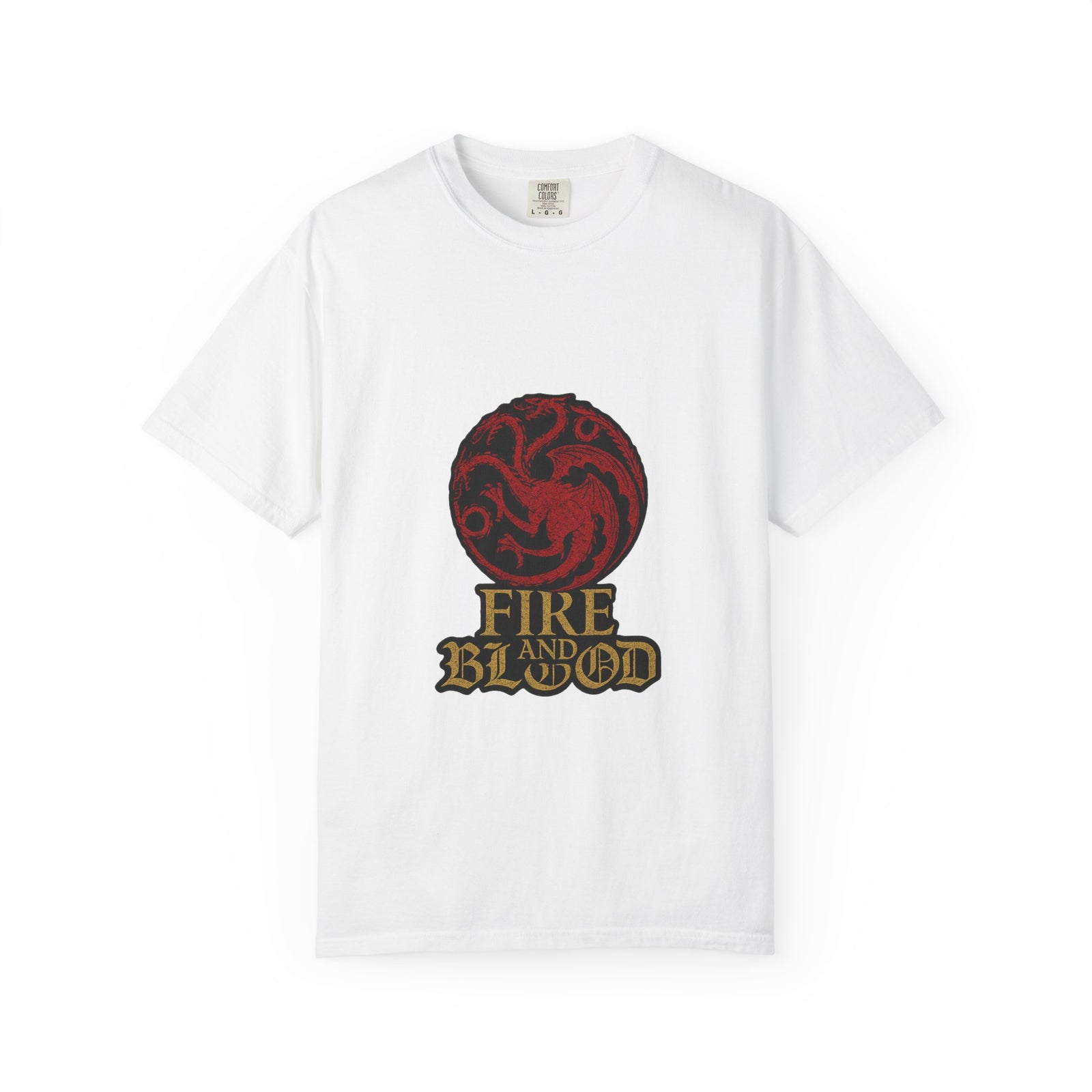 House Of The Dragon Fantasy TV T-Shirt - Modern Gothic Subverted-Logo Luxe Tee