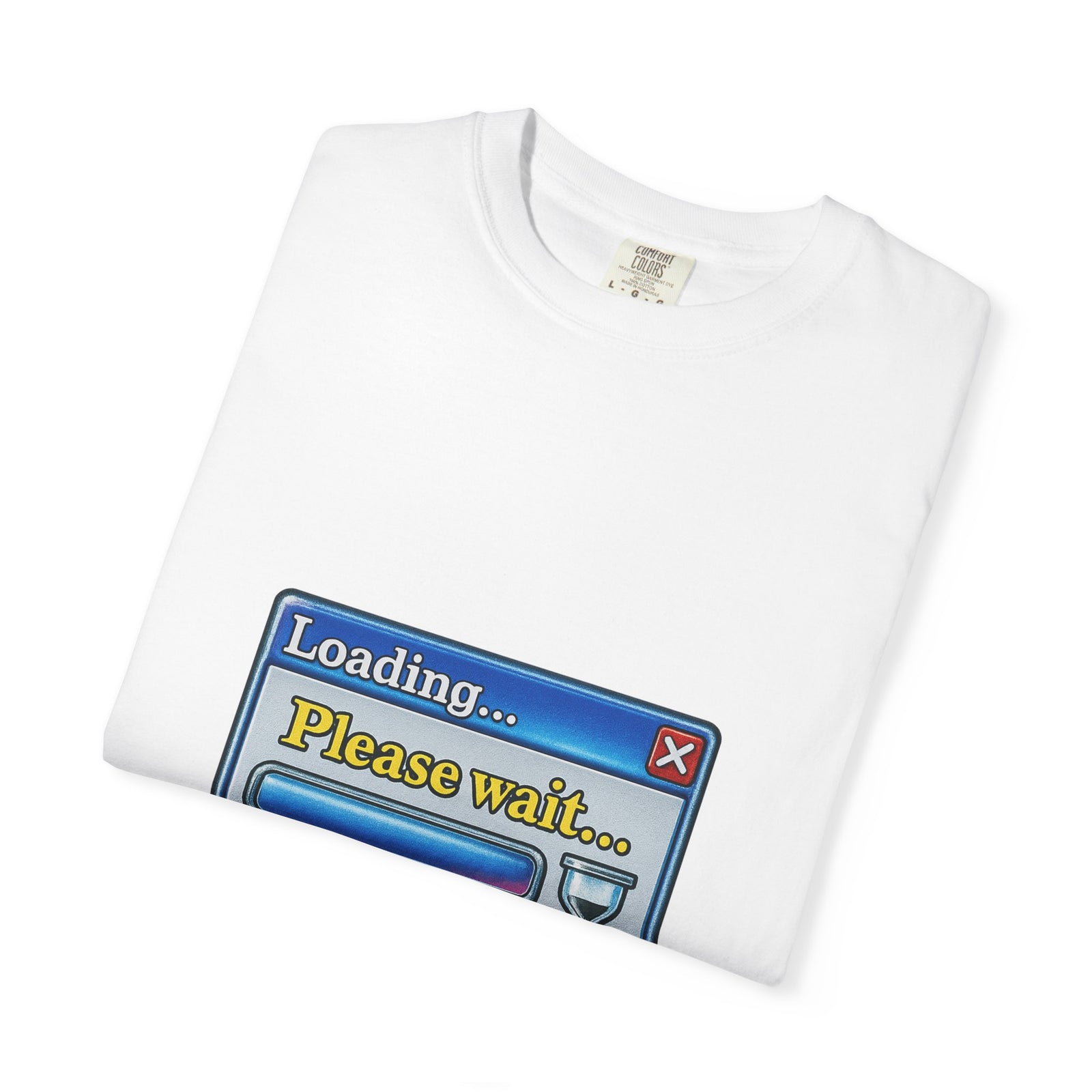 Loading 99% Forever Graphic Tee, Dial-Up Era Buffering Vibe