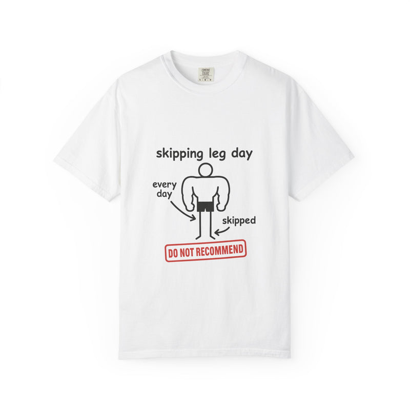 Skip Leg Day Diagram Graphic Tee, Chicken Legs Meme