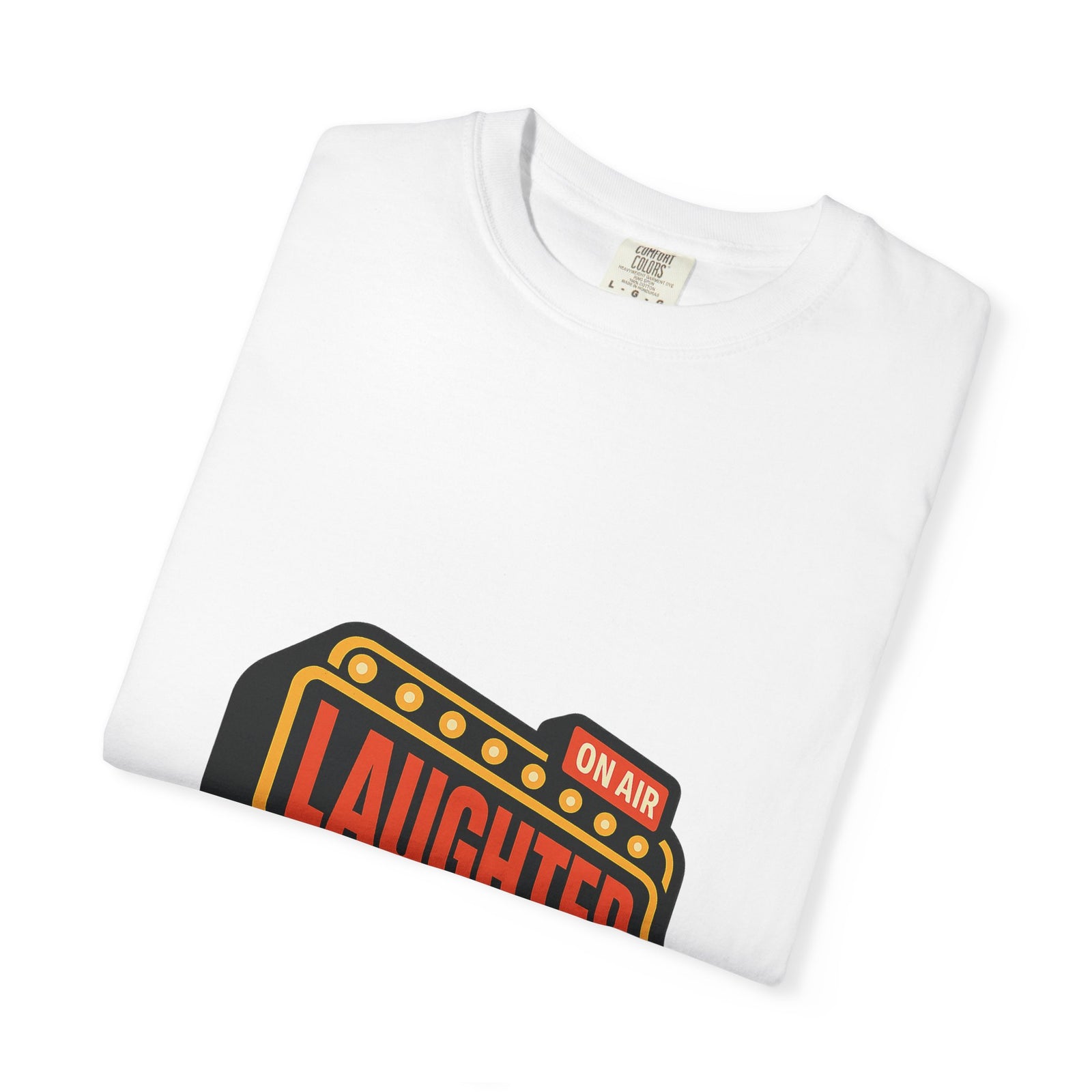 Laughter Sign Graphic Tee, Sitcom Studio Cue Streetwear