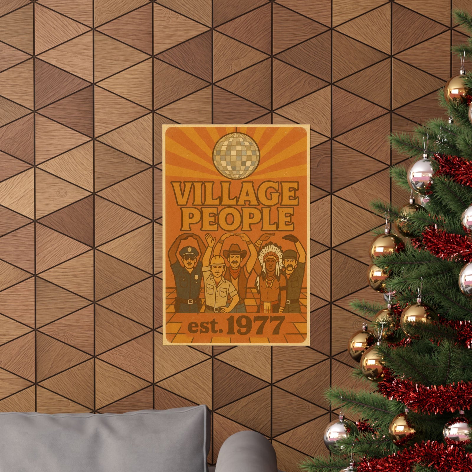 Village People Vintage / Retro Poster - Wall Art Print