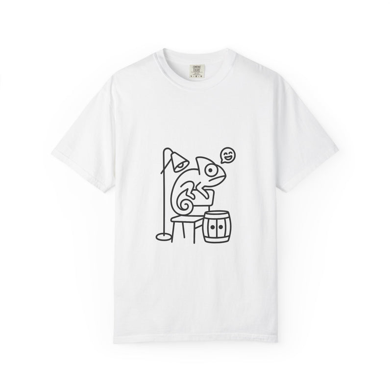 Meccha Chameleon Gaming Prop Hunt Tee - Minimalist Line Art Tee