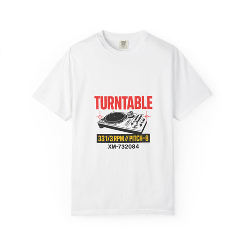 Turntable Spec Sheet Graphic Tee, 33 1/3 RPM Blueprint