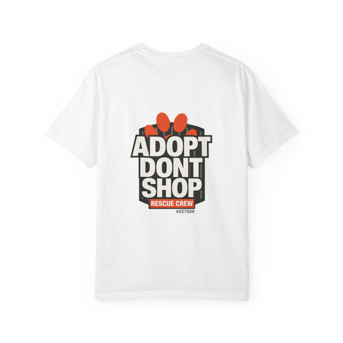 Adopt Dont Shop Graphic Tee, Rescue Crew Streetwear Back Hit