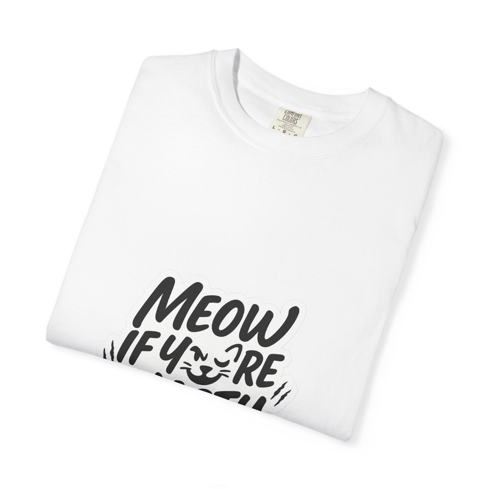 Meow If Youre Nasty Graphic Tee, Sassy House Cat Attitude