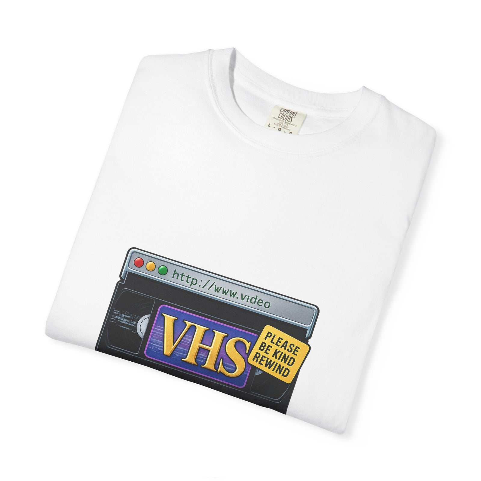 VHS Tape Graphic Tee, Please Be Kind Rewind Y2K