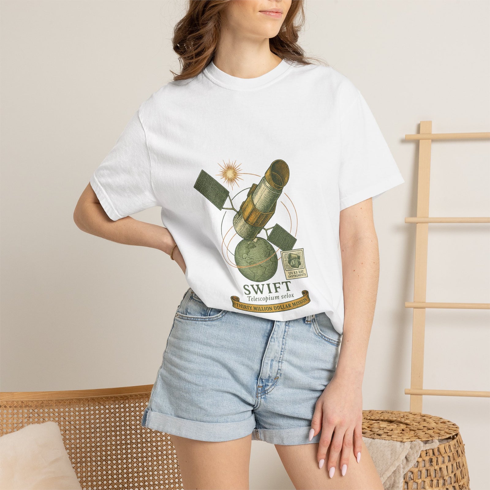 Swift Telescope Space Science T-Shirt - Nature / Botanical Tee