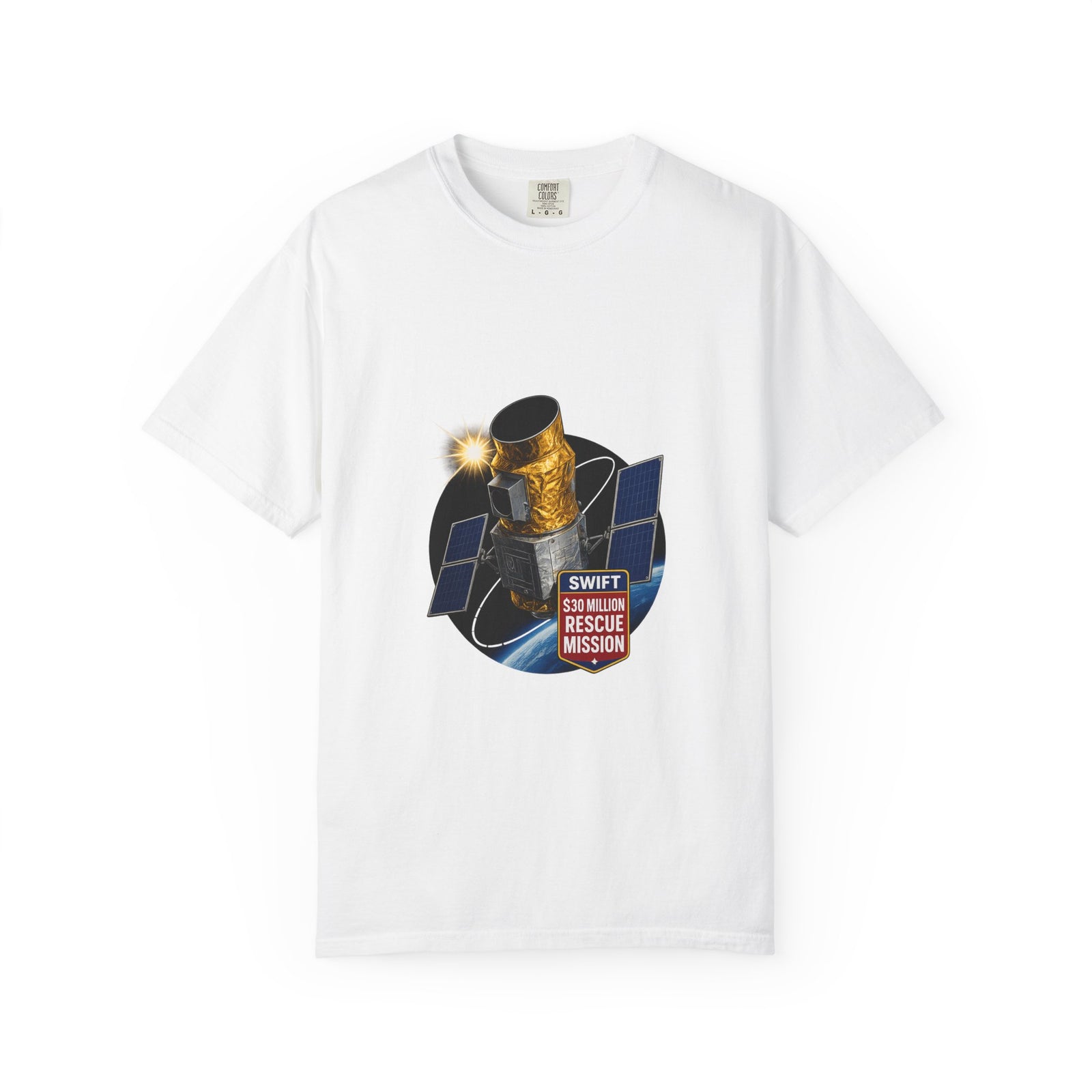 Swift Telescope Space Science T-Shirt - Hyper-Real 3D Fusion Object Tee