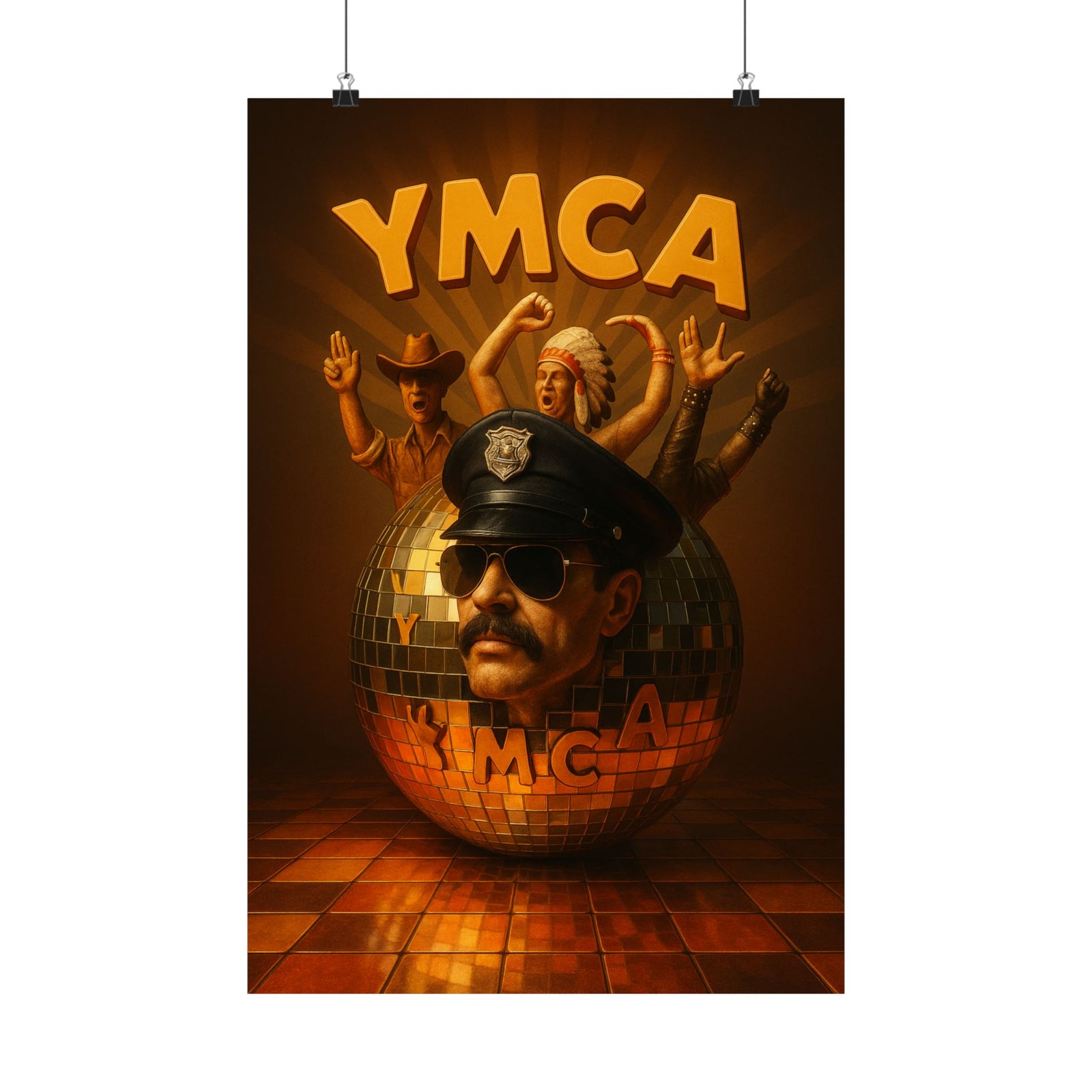 Village People Hyper-Real 3D Poster - Wall Art Print