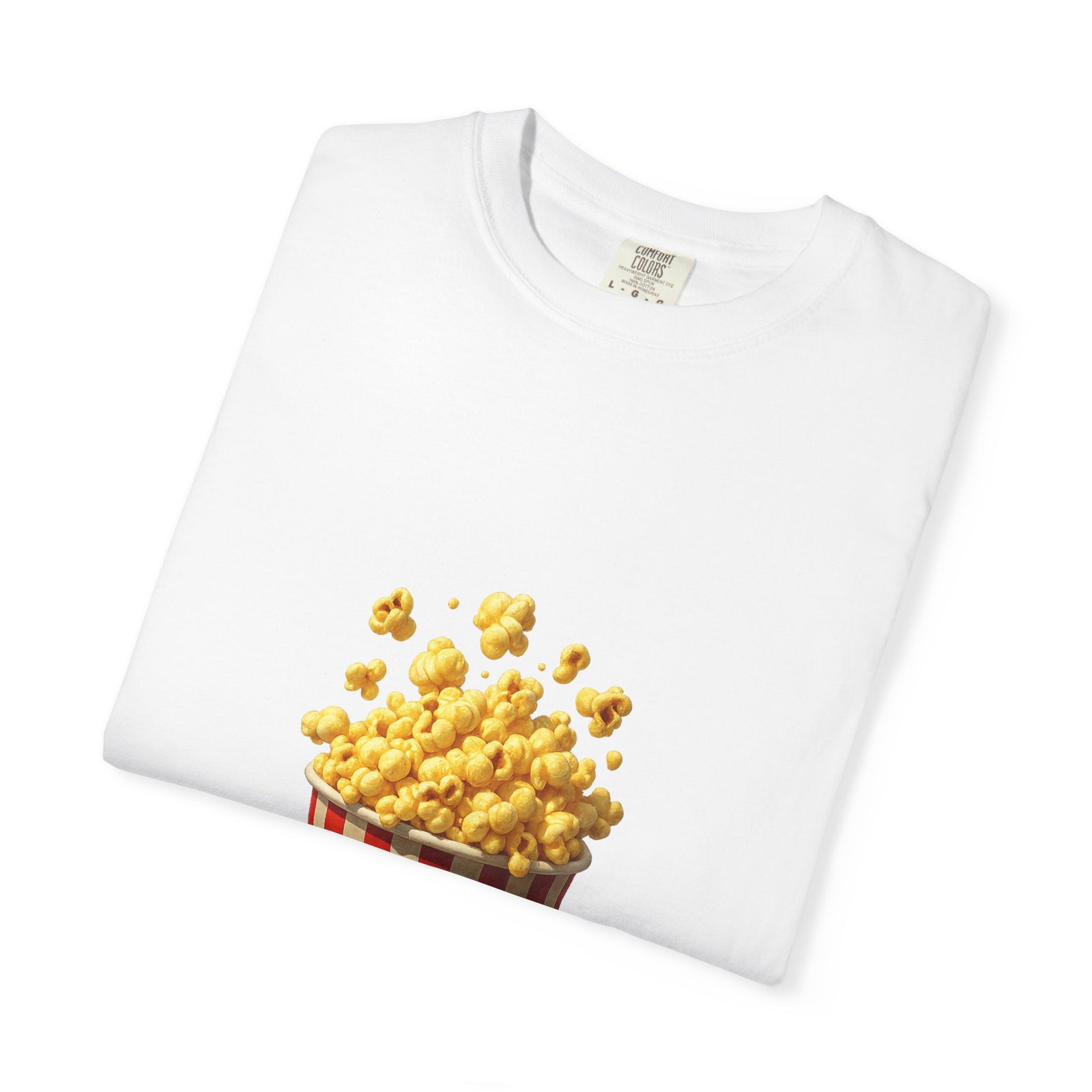 Popcorn Overflow Graphic Tee, Buttery 3D Cinema Snack