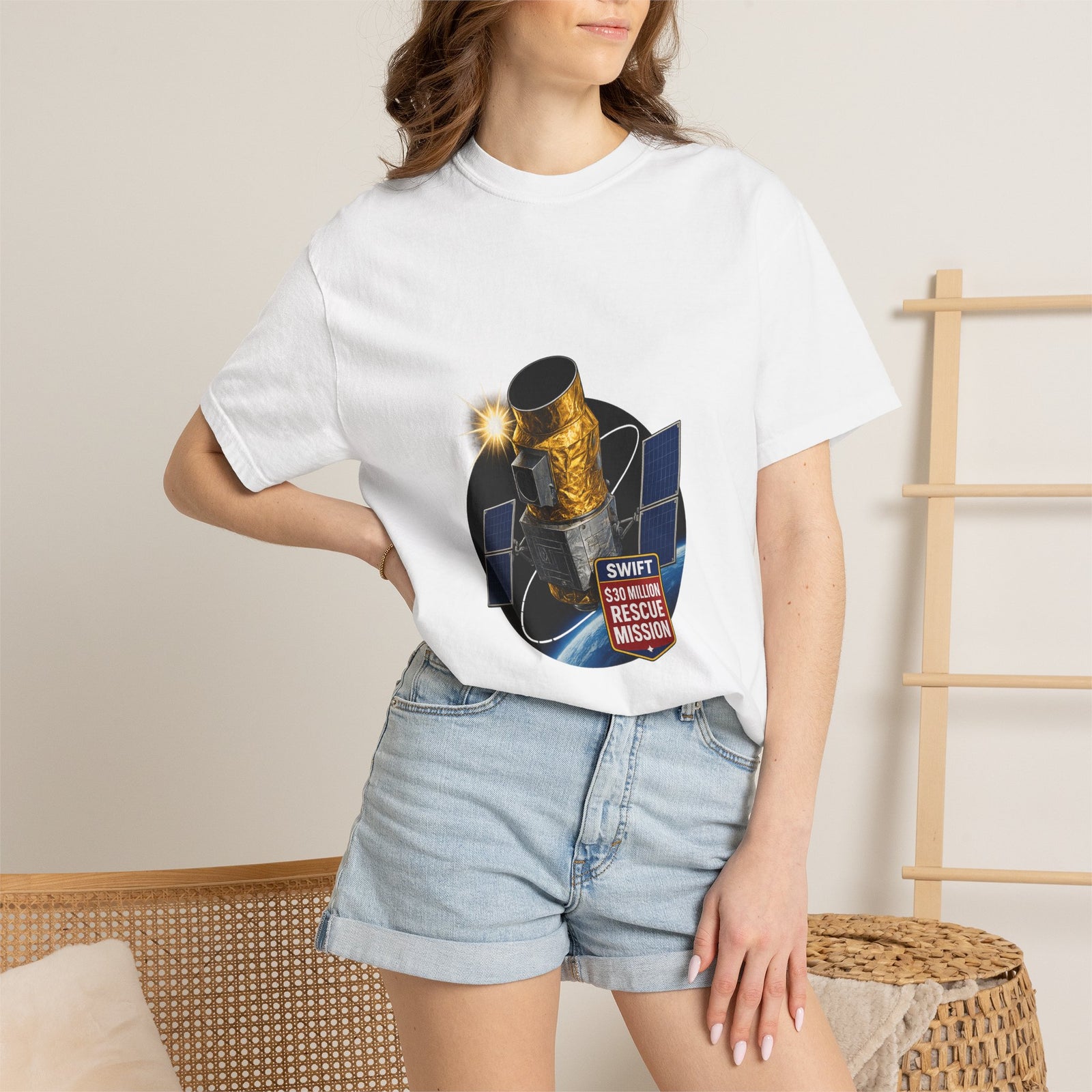 Swift Telescope Space Science T-Shirt - Hyper-Real 3D Fusion Object Tee
