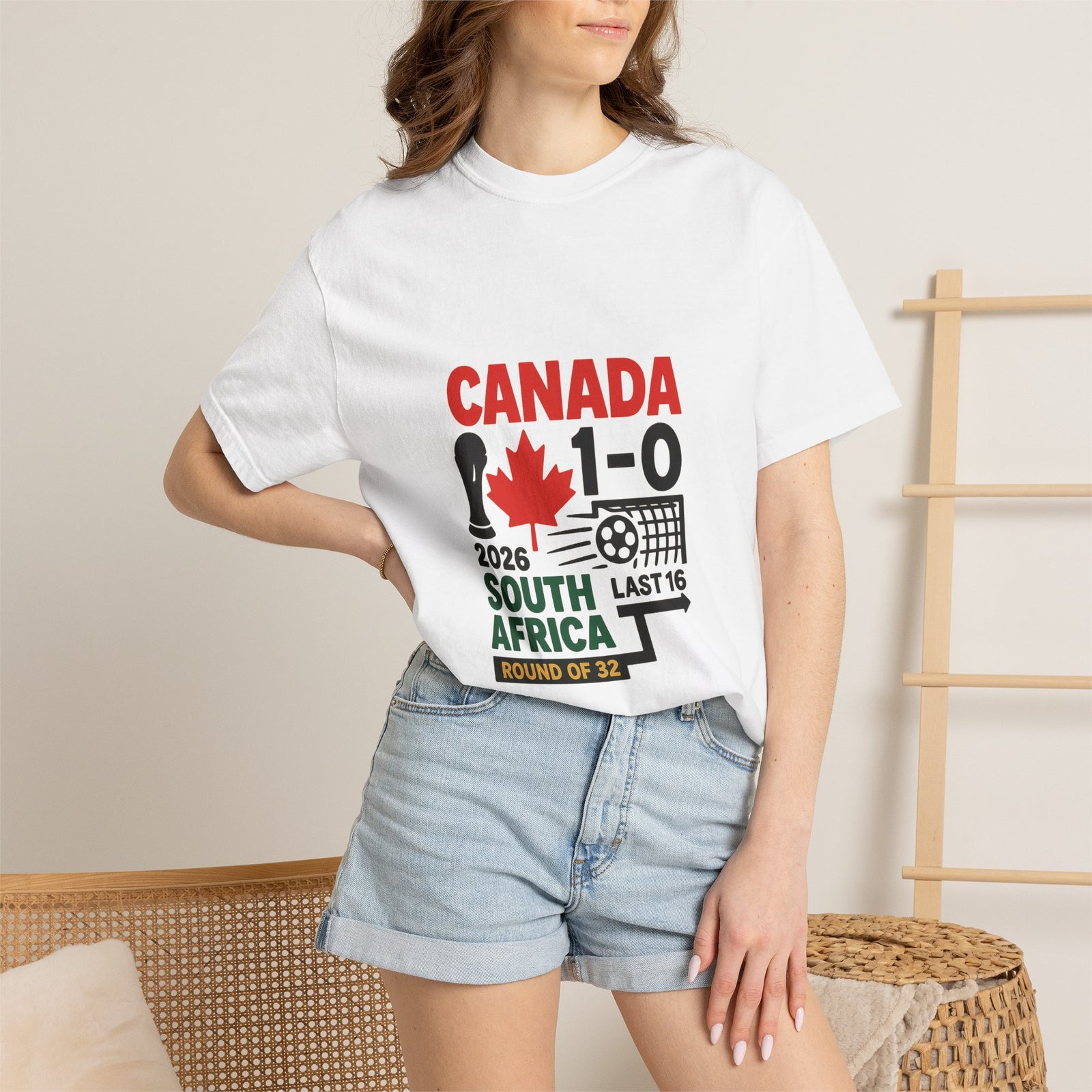 South Africa Vs Canada Football Graphic Tee - Statement Text / Typographic Tee