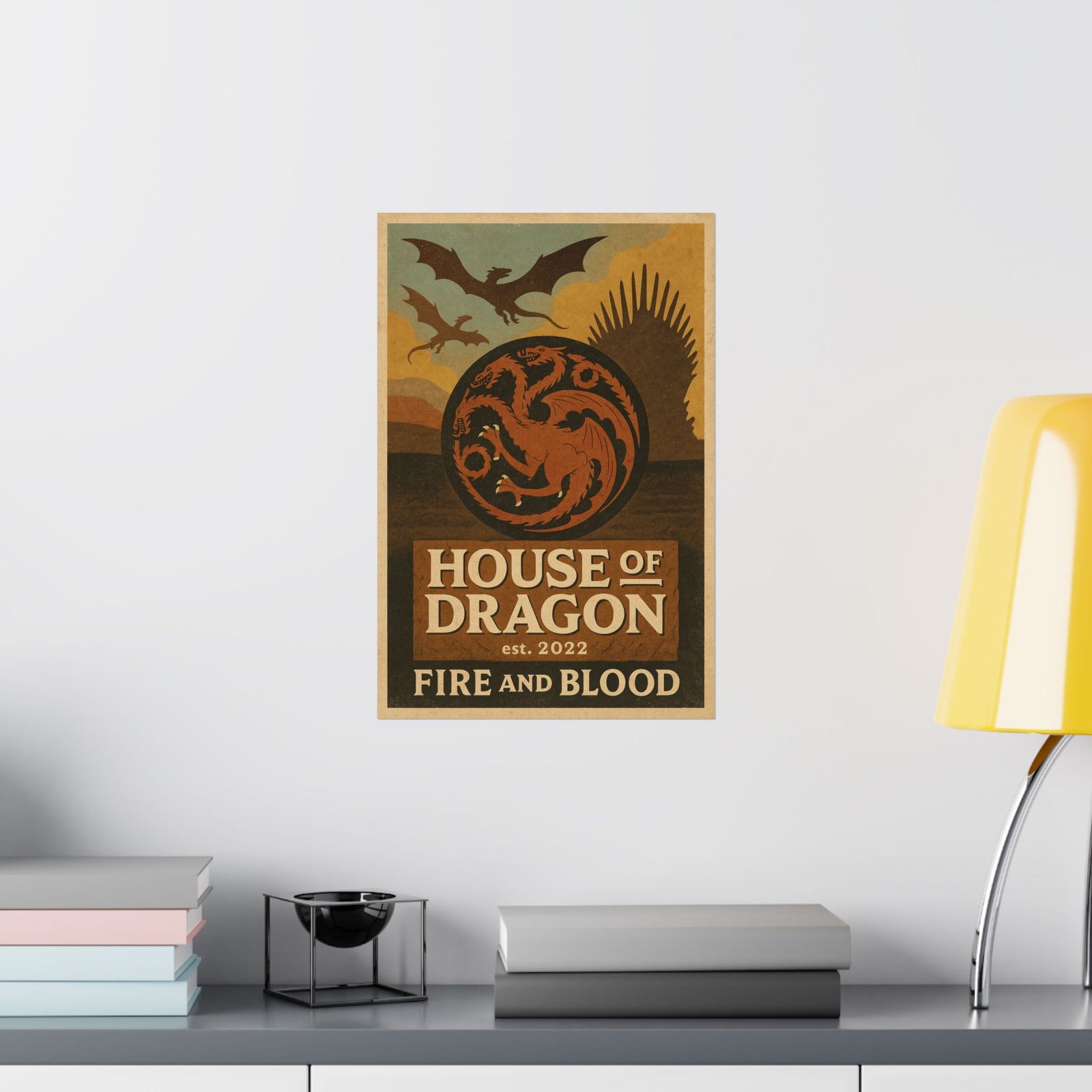 House Of The Dragon Vintage / Retro Poster - Wall Art Print
