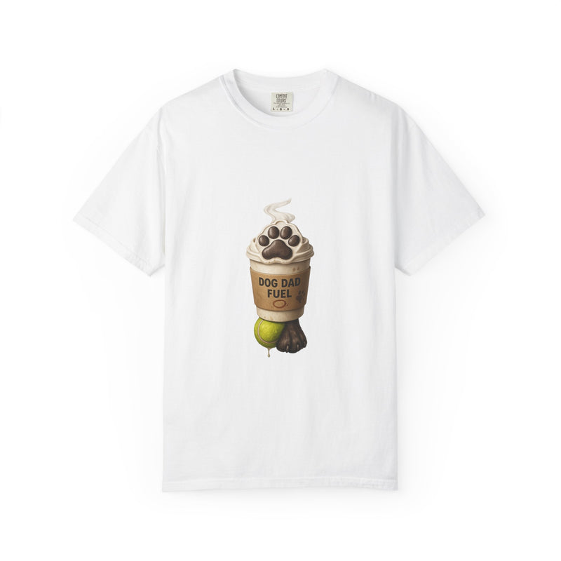 Dog Dad Coffee Cup Graphic Tee, Paw And Tennis Ball Fusion
