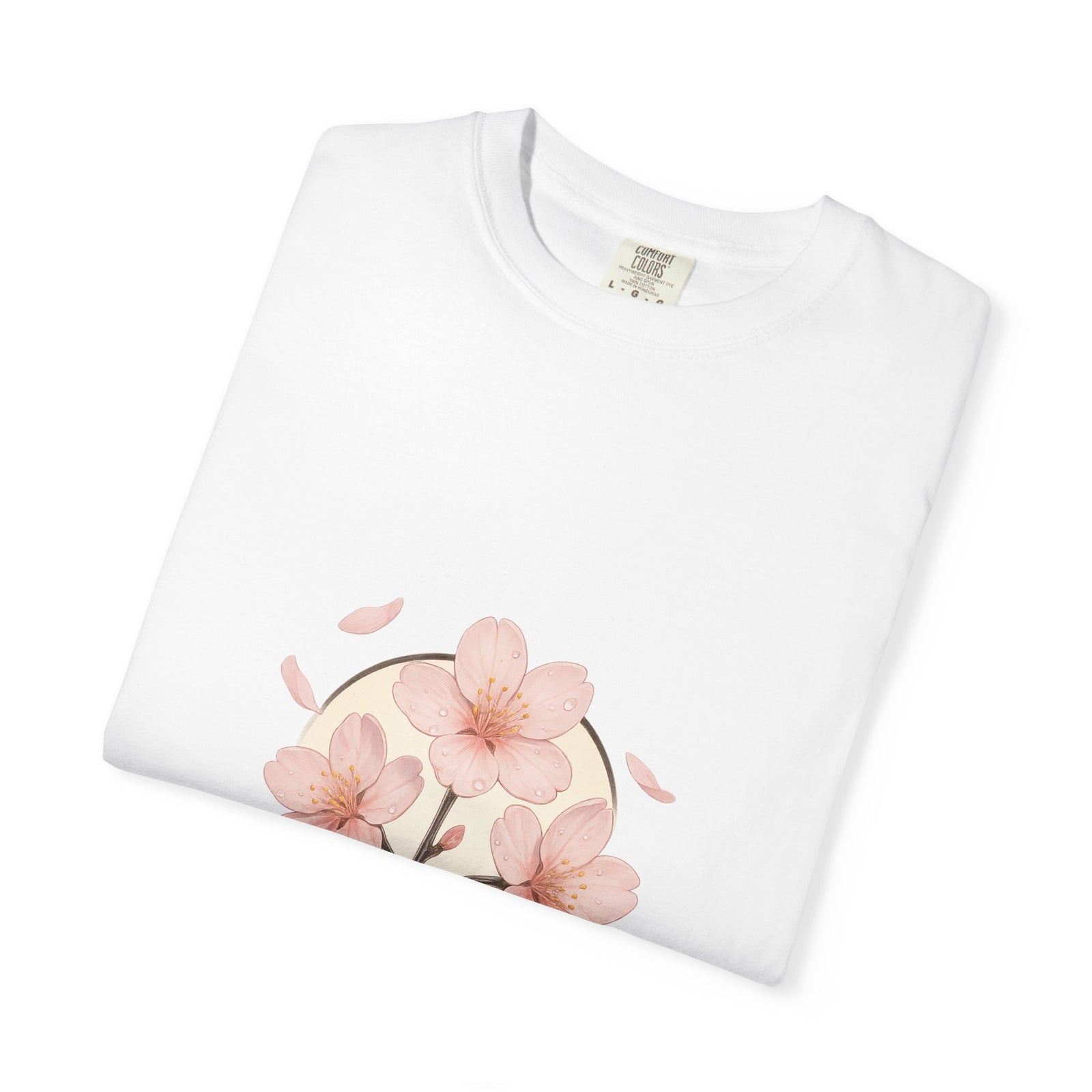 Glass Sakura Branch Graphic Tee, Soft Anime Aesthetic