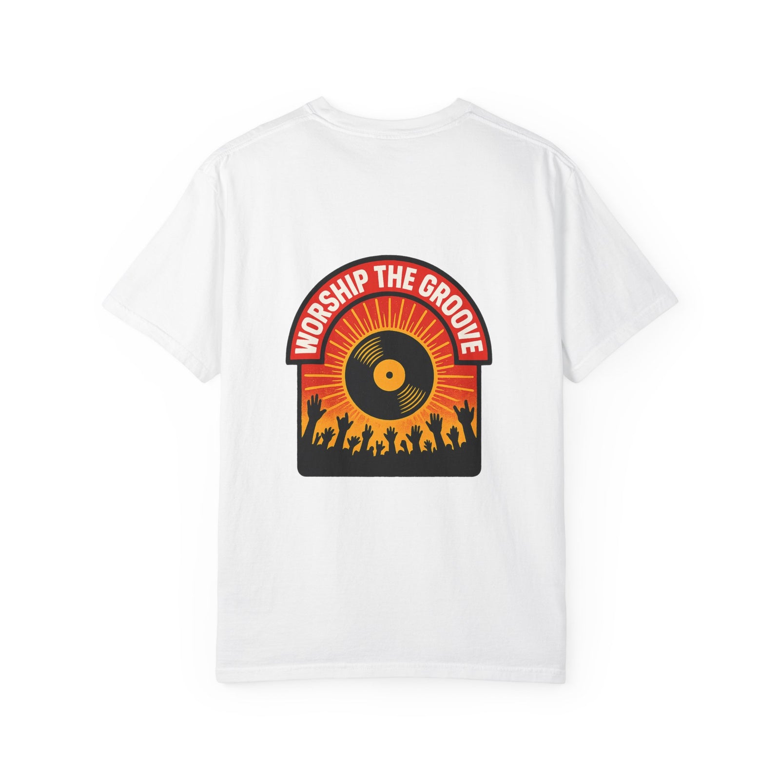 Vinyl Sun Gig Poster Graphic Tee, Worship The Groove