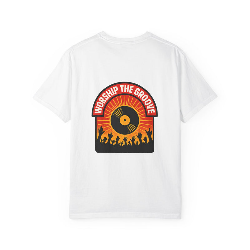 Vinyl Sun Gig Poster Graphic Tee, Worship The Groove