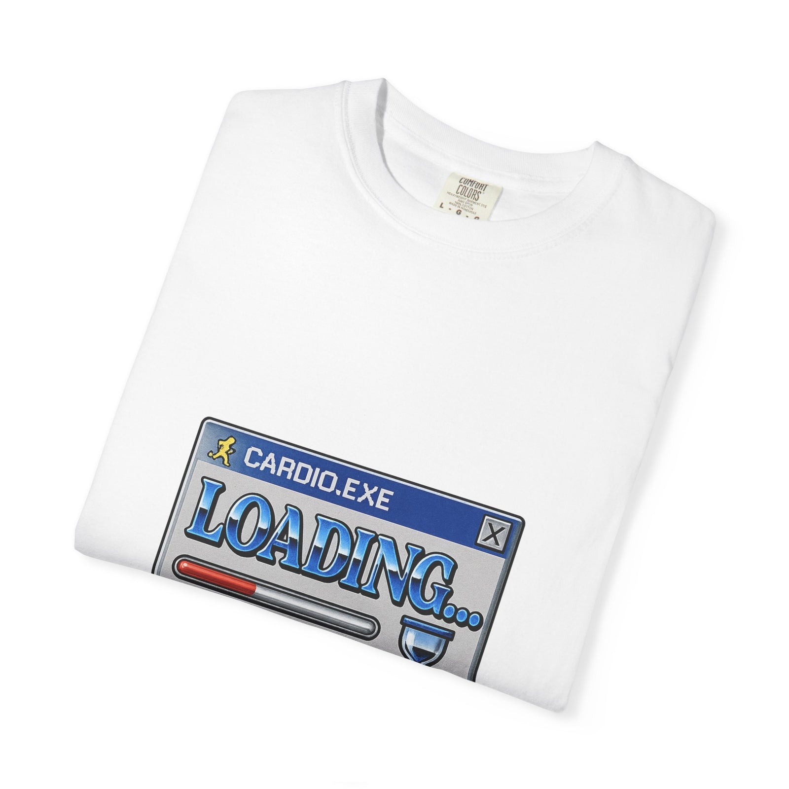 Cardio Loading Bar Graphic Tee, Y2K Progress Bar