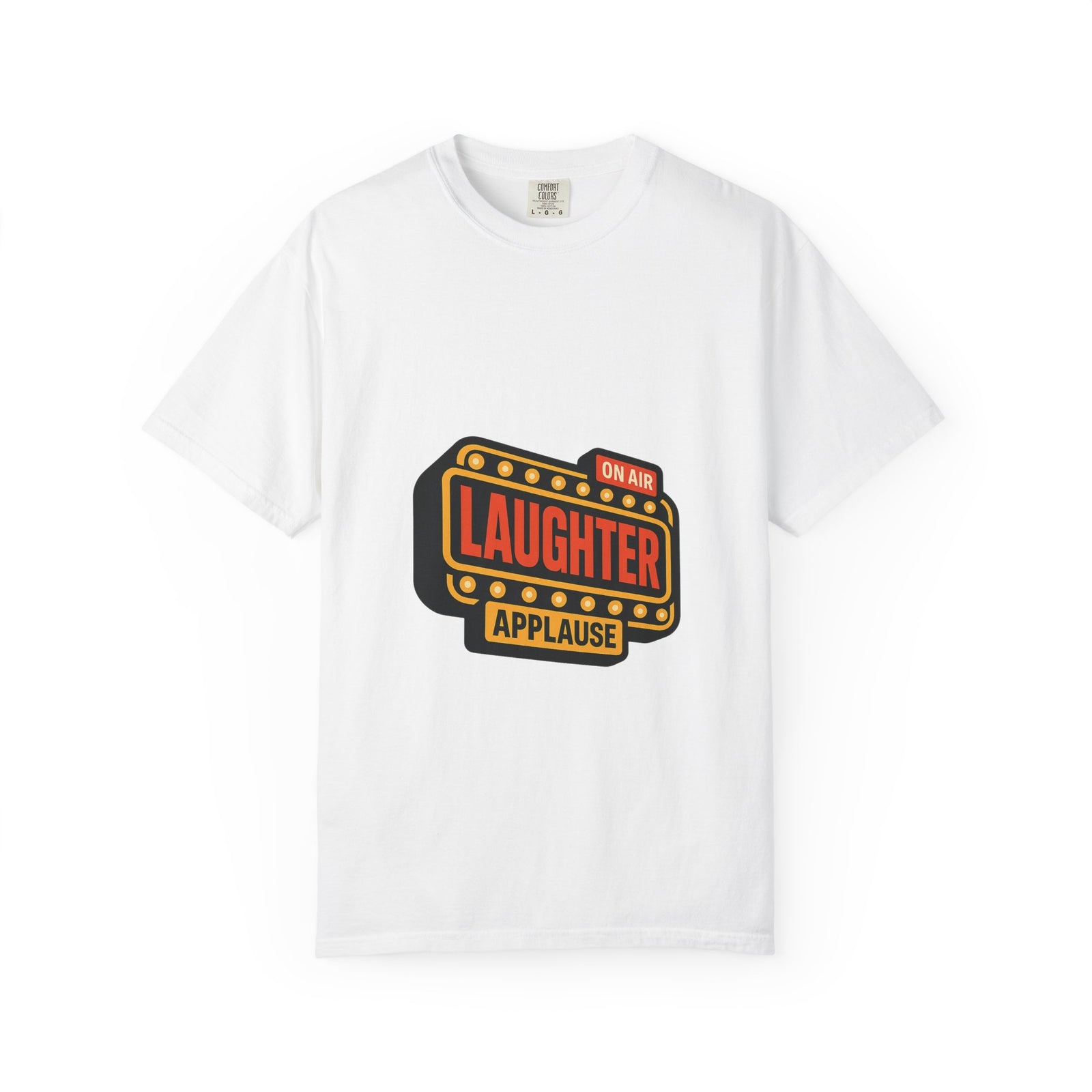 Laughter Sign Graphic Tee, Sitcom Studio Cue Streetwear