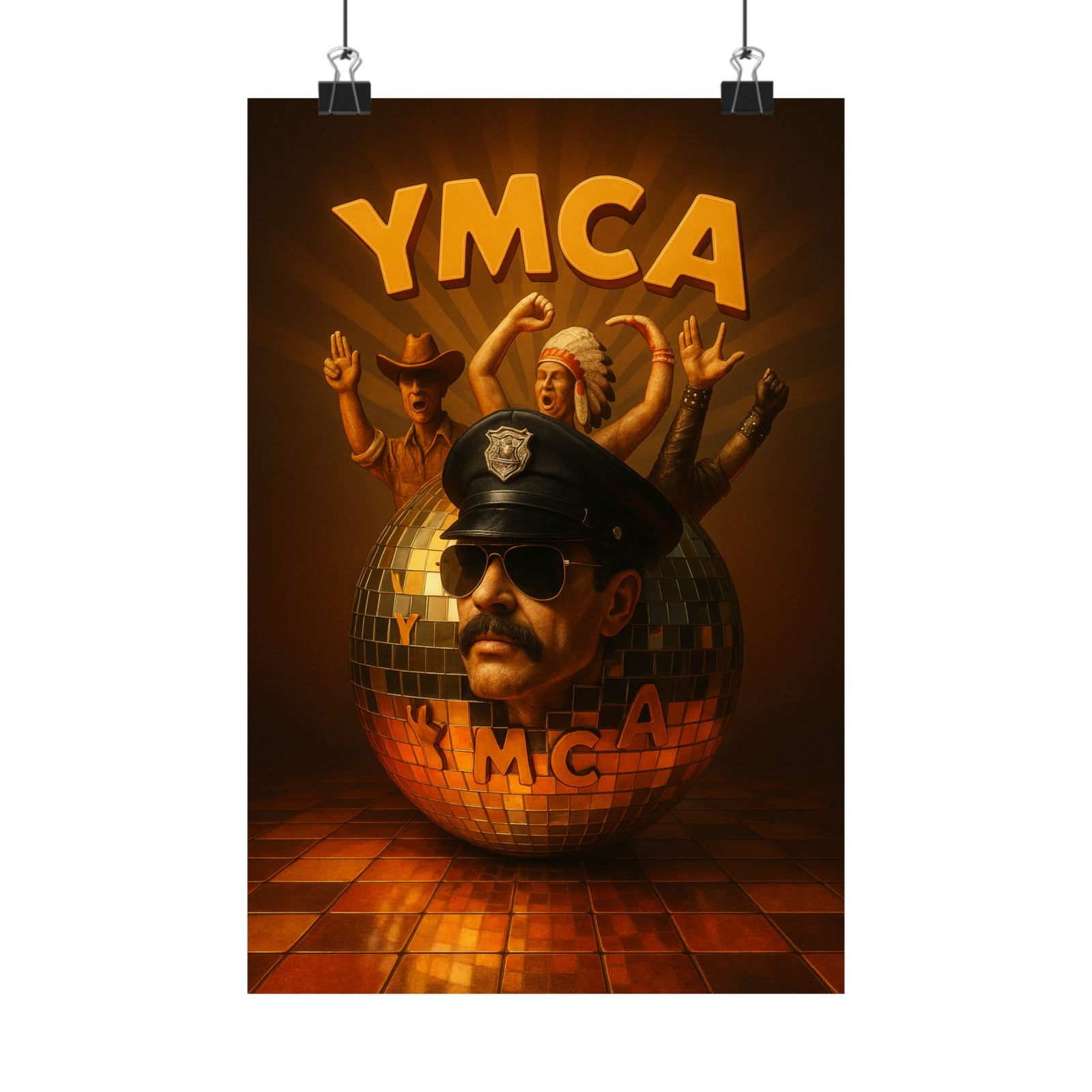 Village People Hyper-Real 3D Poster - Wall Art Print