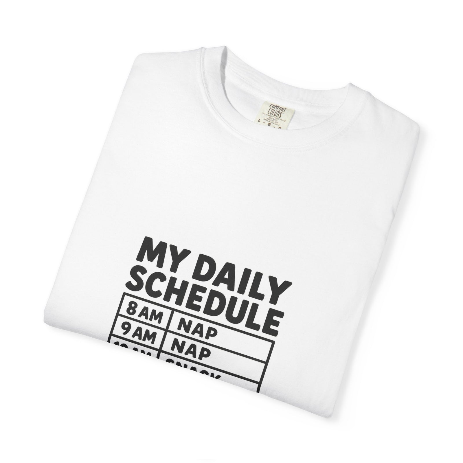 Cat Daily Schedule Graphic Tee, Nap Snack Scream Repeat