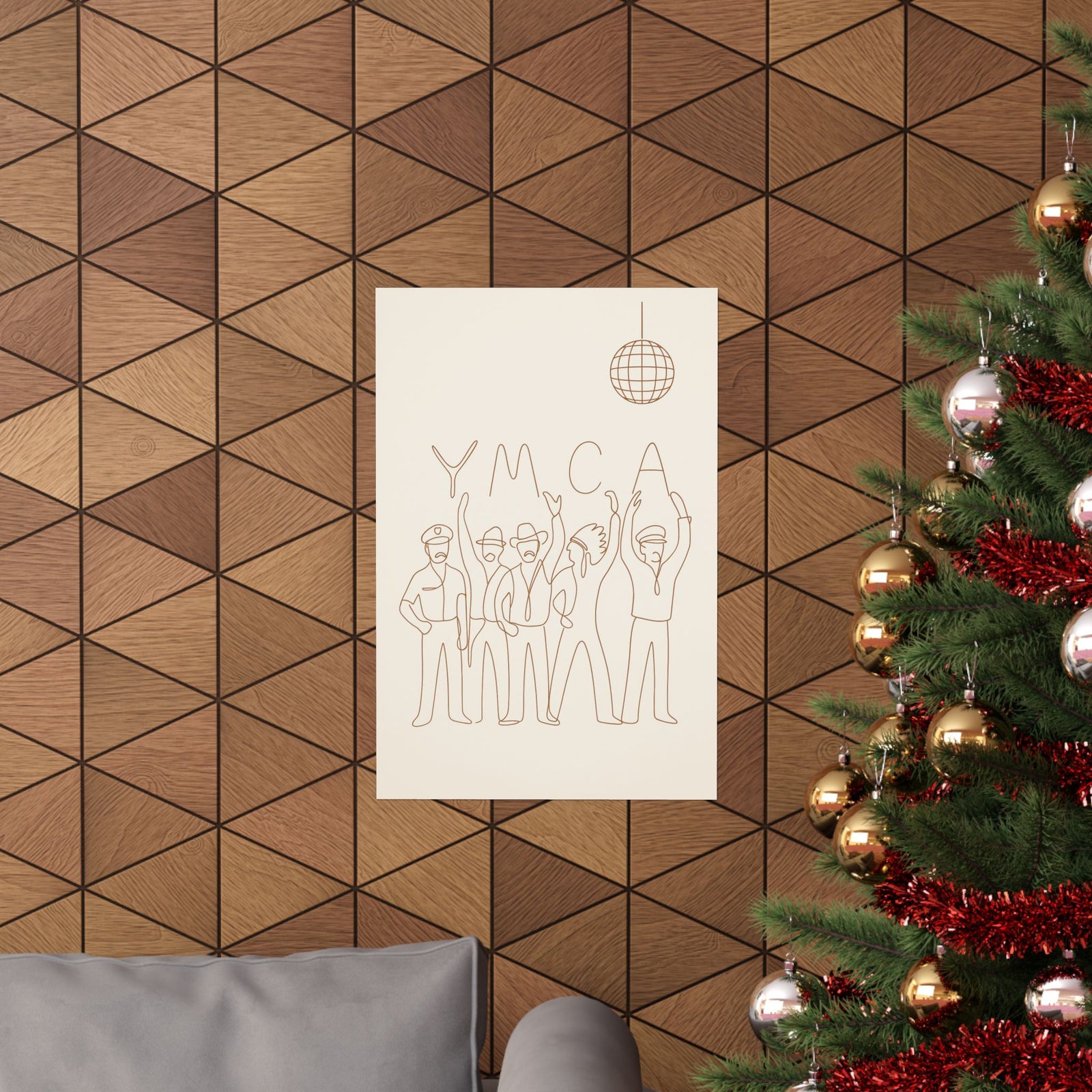 Village People Minimalist Line Art Poster - Wall Art Print
