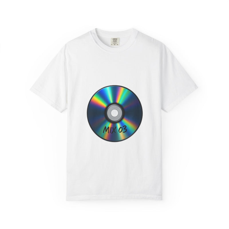 Burnt CD-R Rainbow Disc Graphic Tee, Oil-Slick Data Vibe