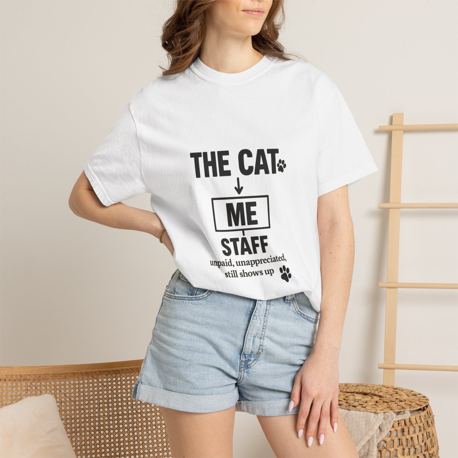 Cat CEO Org Chart Graphic Tee, Corporate Cat Household