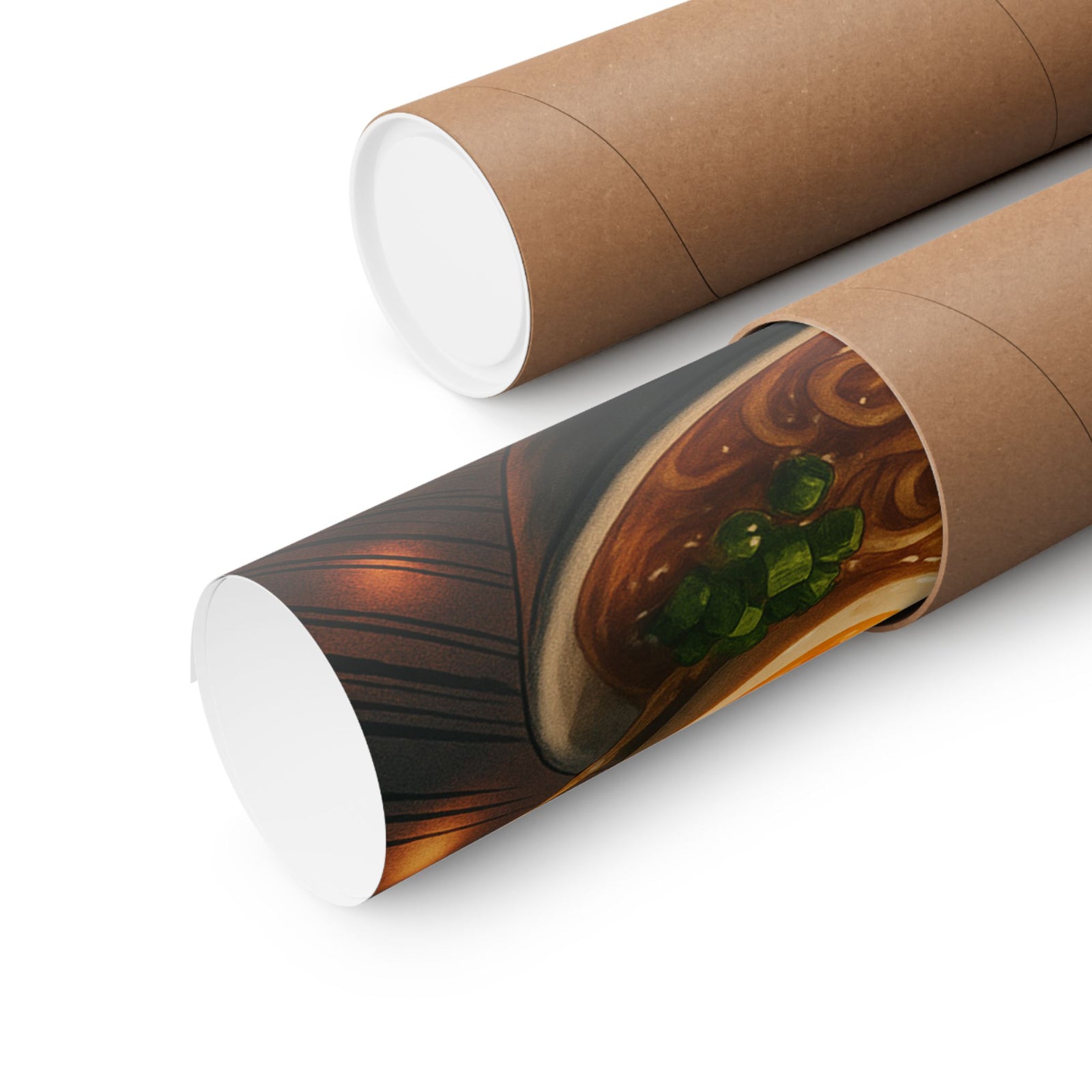 Ramen Speed Lines Art Print Poster, Cinematic Shonen Noodle Bowl