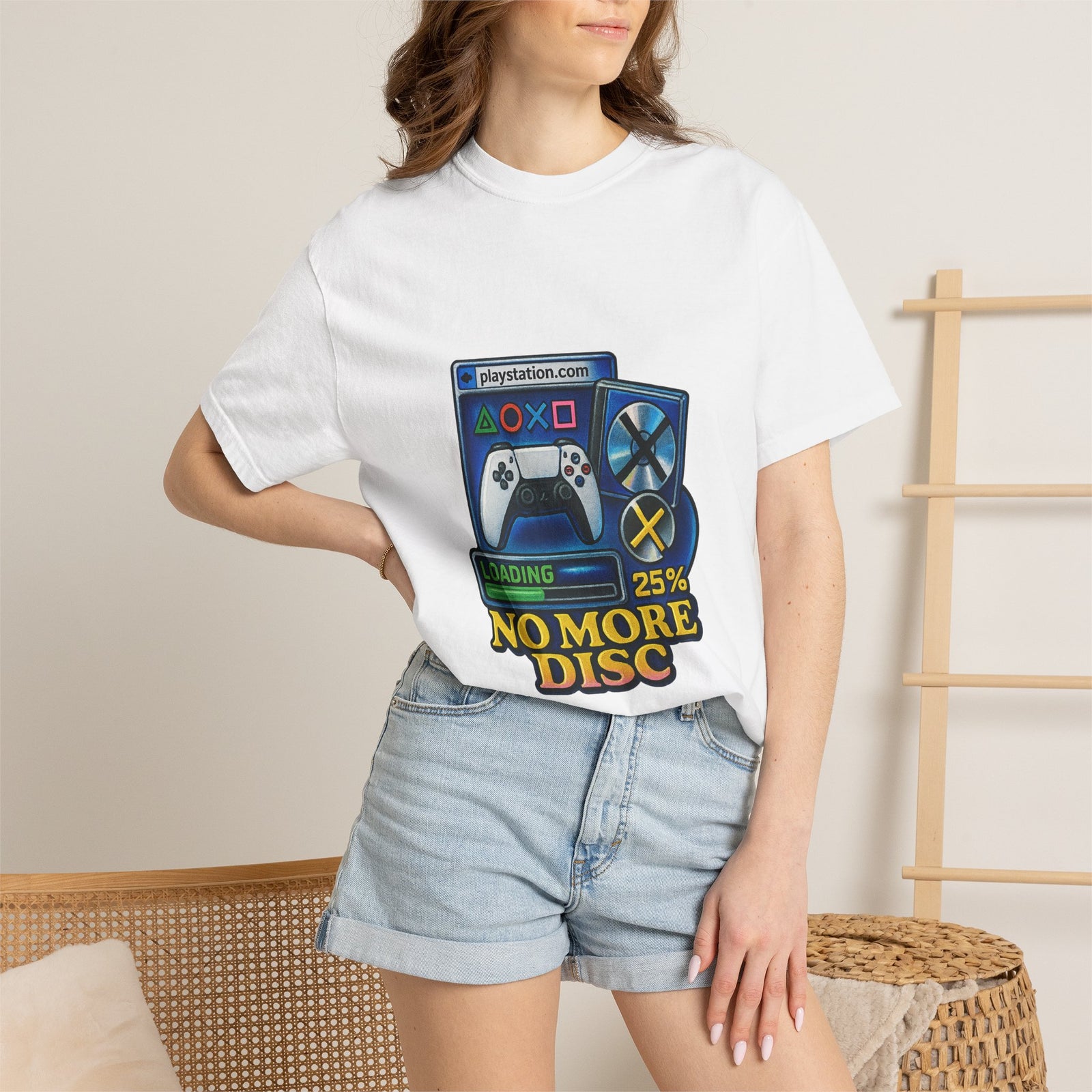Playstation Gaming Graphic Tee - Y2K Early-Internet Nostalgia Tee
