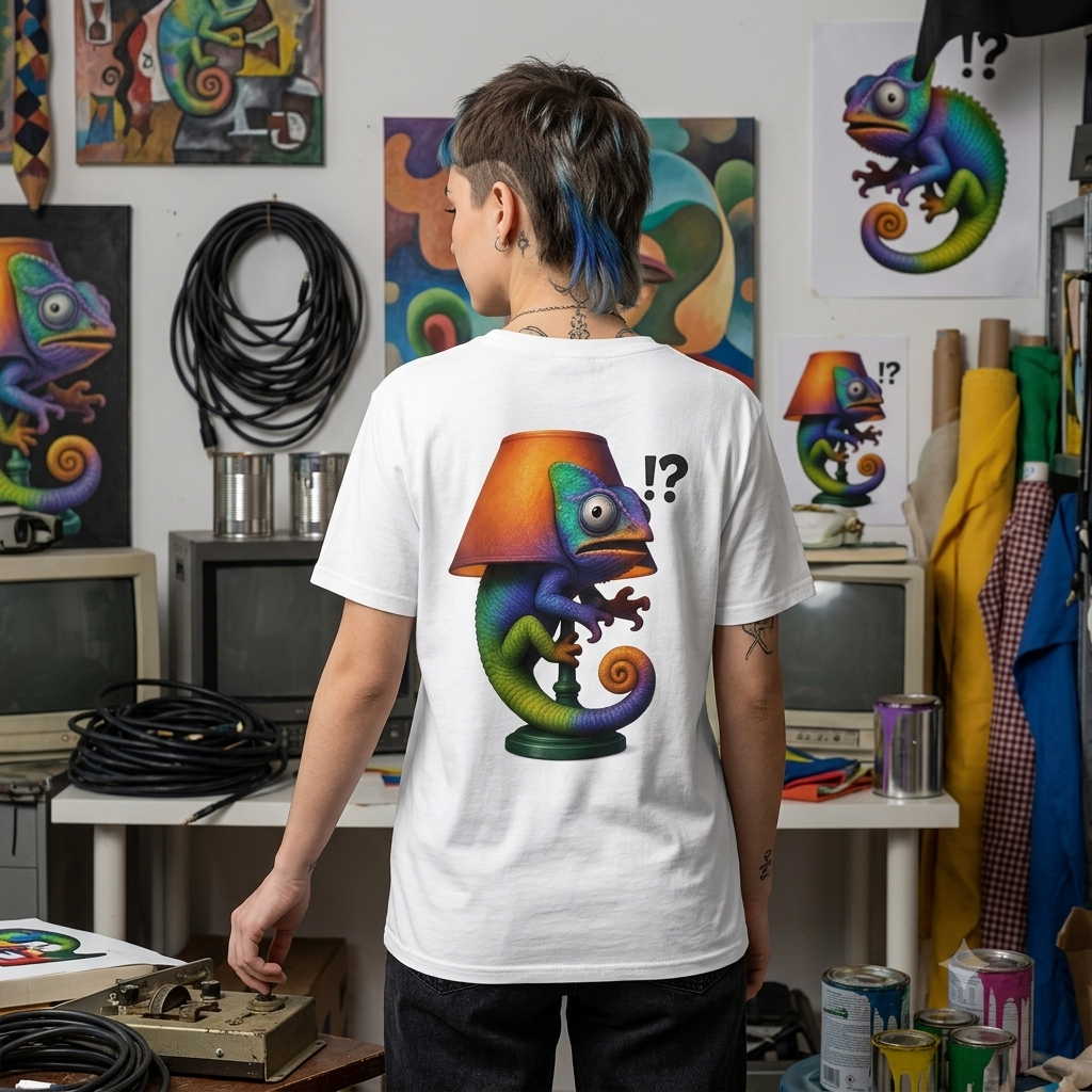Meccha Chameleon Gaming Prop Hunt Tee - Hyper-Real 3D Fusion Object Tee