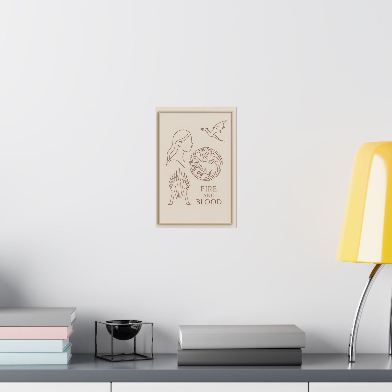 House Of The Dragon Minimalist Line Art Poster - Wall Art Print
