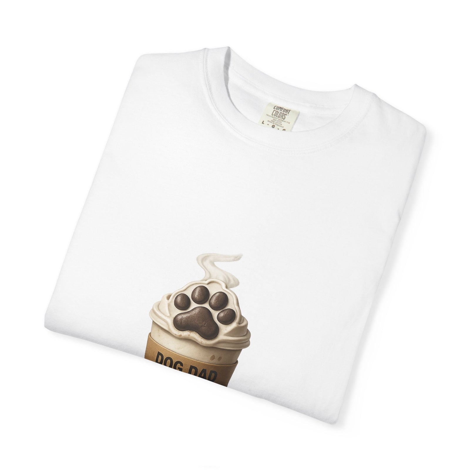 Dog Dad Coffee Cup Graphic Tee, Paw And Tennis Ball Fusion