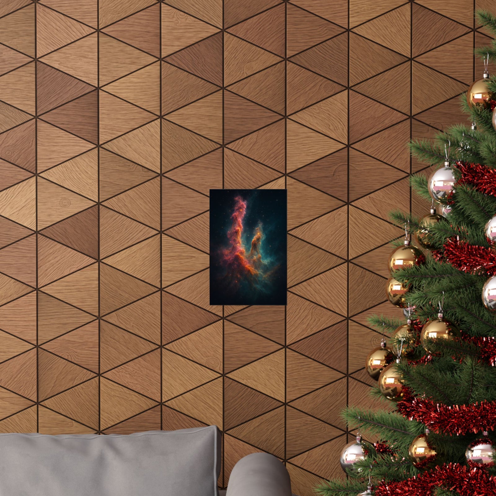 Nebula Star Nursery Art Print Poster, Hyper-Real Cosmic Clouds
