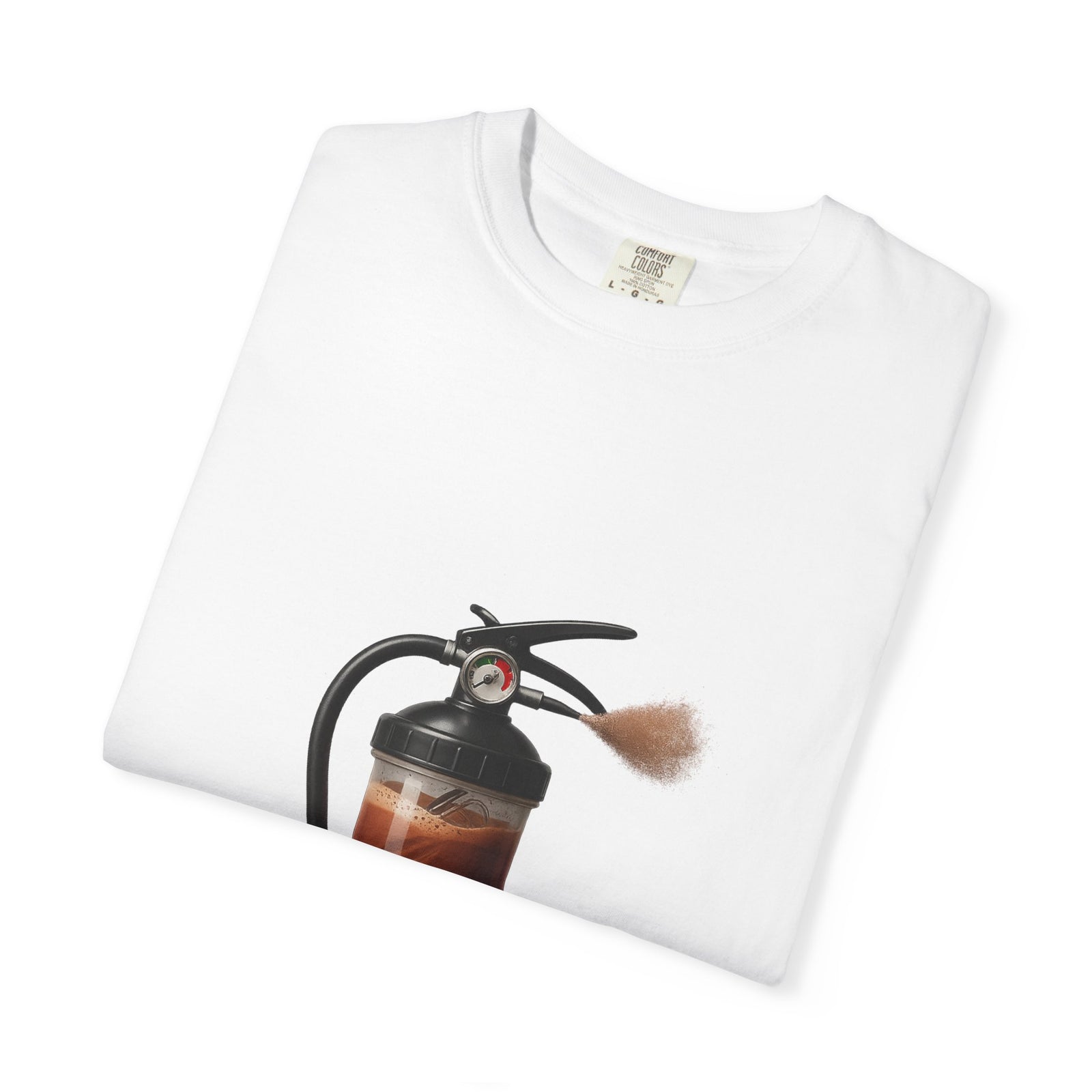 Protein Shaker Fire Extinguisher Graphic Tee, Emergency Gains