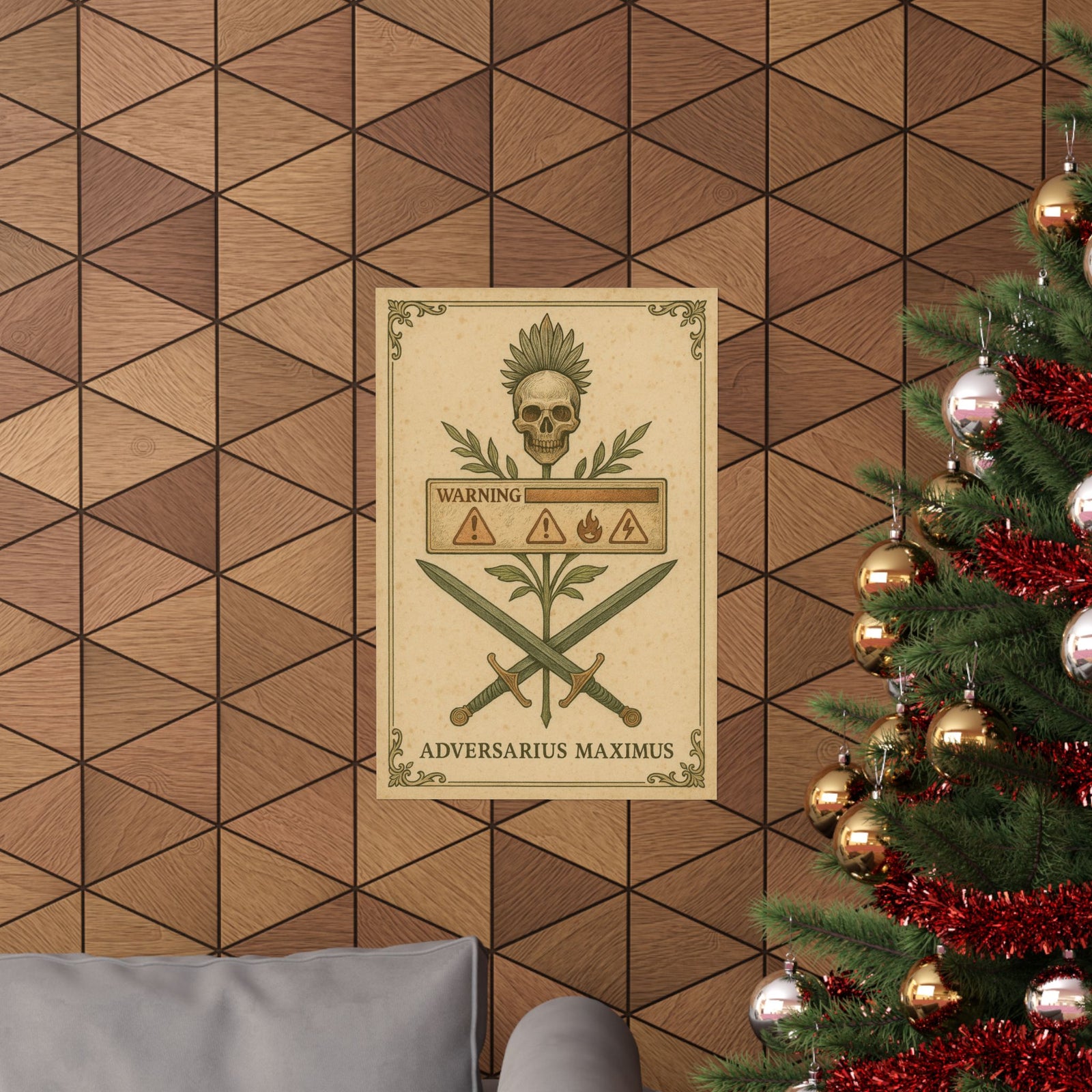 Boss Fight Specimen Art Print Poster, Vintage Warning Plate
