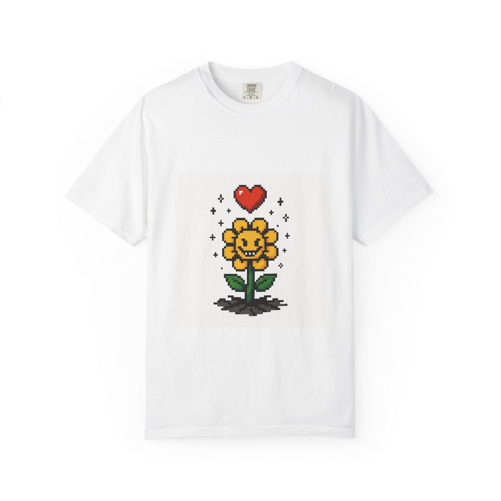Flower Man Pixel Heart Tee