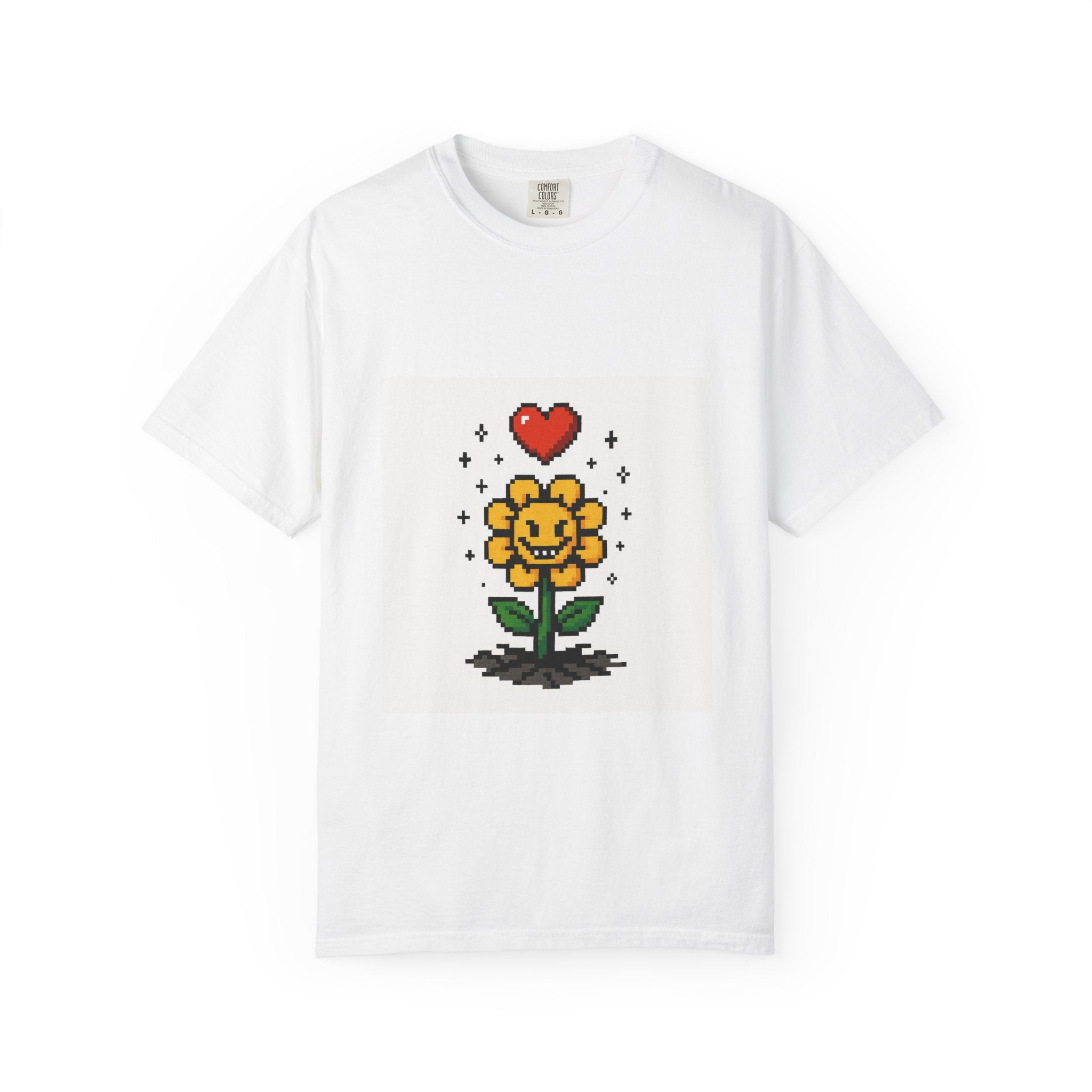 Flower Man Pixel Heart Tee
