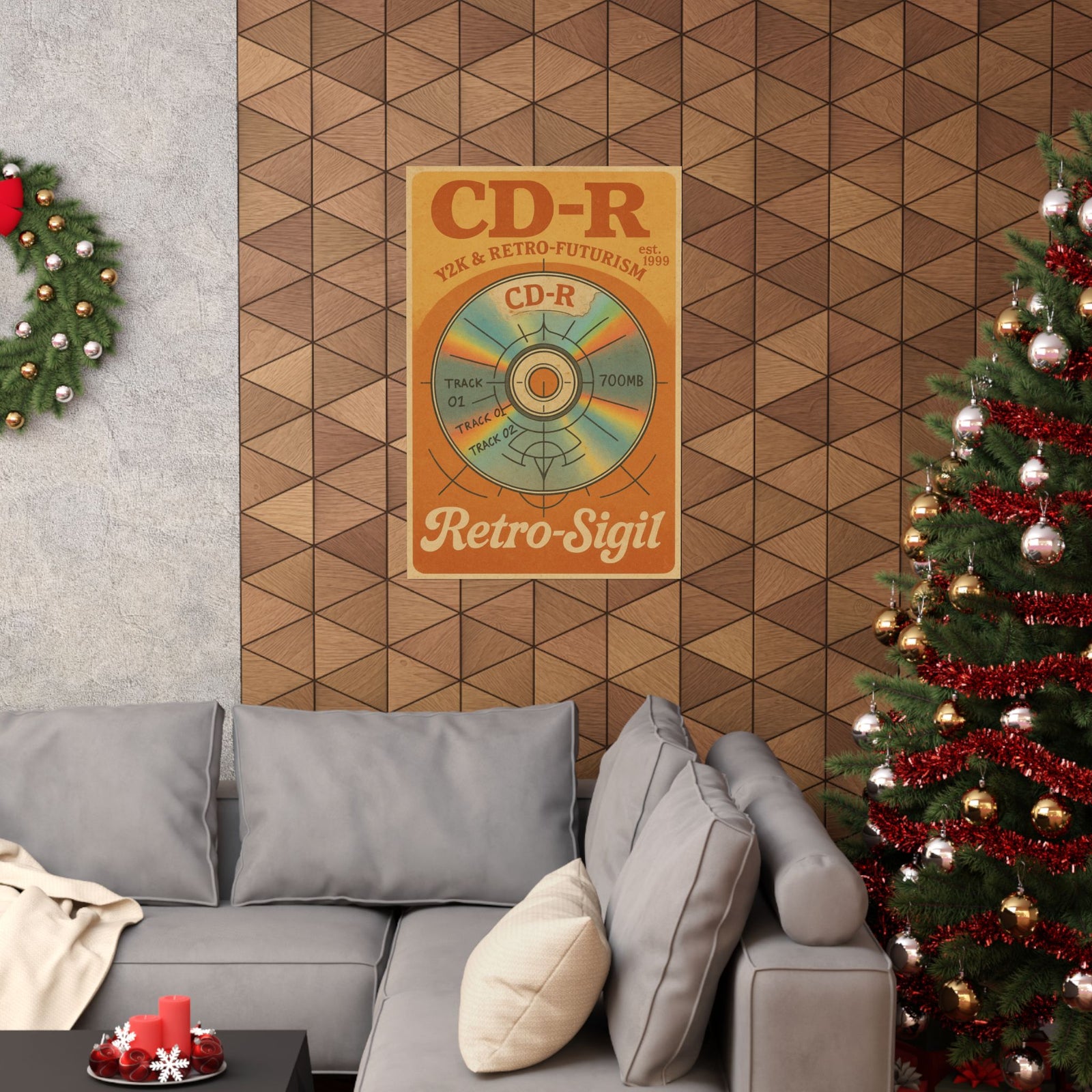 Burned CD-R Sigil Art Print Poster, Rainbow Disc Ritual Chart