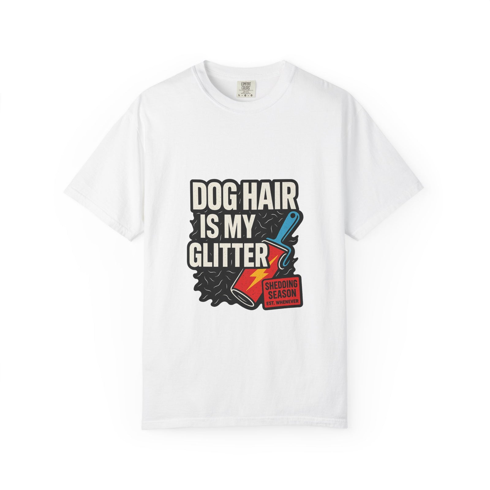 Dog Hair Is My Glitter Graphic Tee, Shedding Season Streetwear