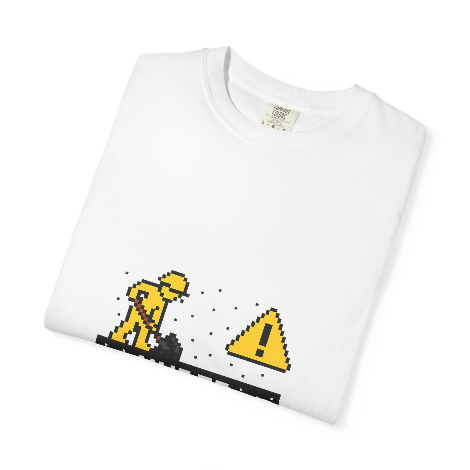 Under Construction GIF Graphic Tee, GeoCities Web Relic Vibe