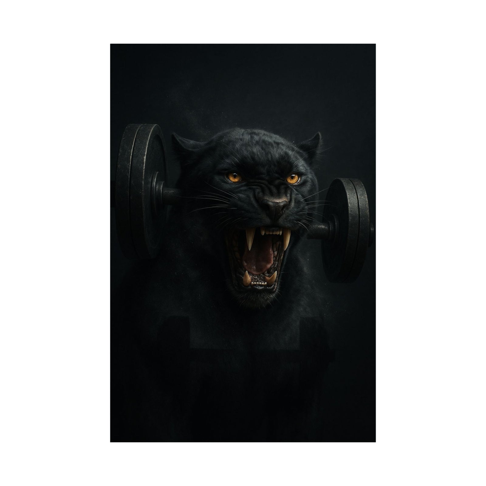 Beast Mode Panther Art Print Poster, Cinematic Gym Wall Art