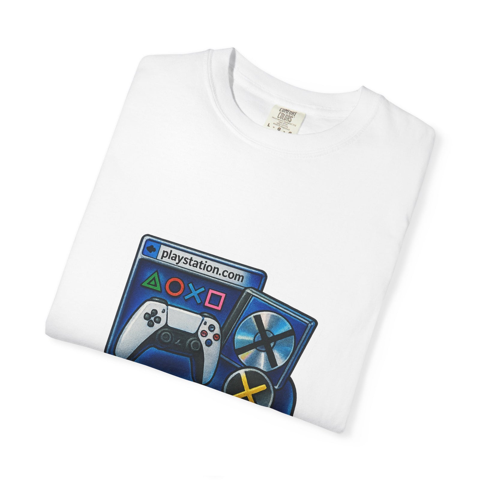 Playstation Gaming Graphic Tee - Y2K Early-Internet Nostalgia Tee